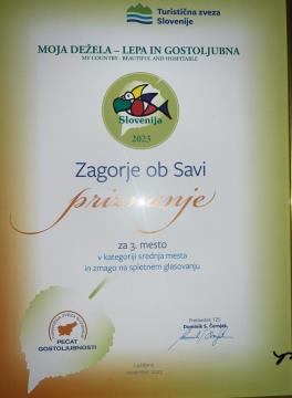 Priznanje Zagorju ob Savi 